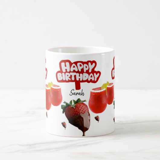 Mug de fraises joyeuse Mug d'anniversaire (Centre)