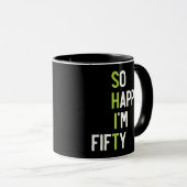Mug de Gag de 50e Anniversaire Drôle Tellement Heu (Devant droit)