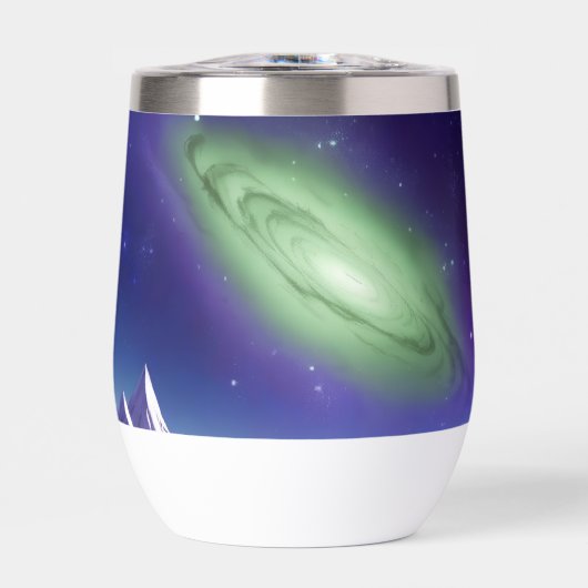 Mug de galaxie cosmique - Nebula verte sur le mont (Avant)
