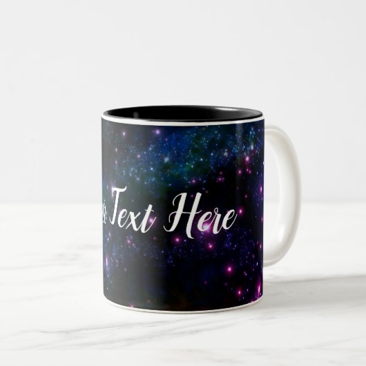 Mug de galaxie multicouleur personnalisable (Devant droit)