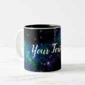 Mug de galaxie multicouleur personnalisable (Devant gauche)