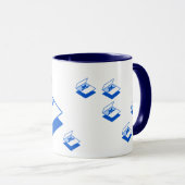 Mug de garde frontale - thème bleu (Devant droit)