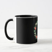 Mug de gerbes de Noël rose Floral | Joie (Gauche)