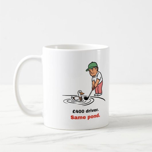 Mug de golf amusant : Driver à 400 £, même étang
