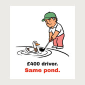 Mug de golf amusant : Driver à 400 £, même étang