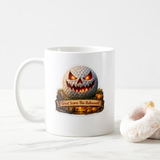 mug de golf Halloween (Avec donut)