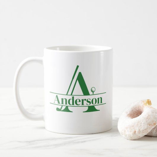 Mug de golf - nom personnalisé (Avec donut)