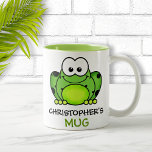 Mug de grenouille personnalisée<br><div class="desc">Amusante tasse de grenouille personnalisée.</div>