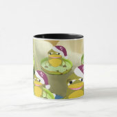 Mug de grenouilles de Noël humoristique (Centre)
