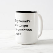 Mug de Greyhound amusant - Nez long, Attention cou (Devant droit)