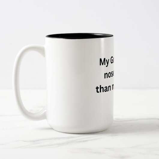 Mug de Greyhound amusant - Nez long, Attention cou (Gauche)