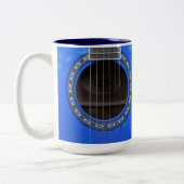 Mug de guitare acoustique bleu personnalisé (Gauche)