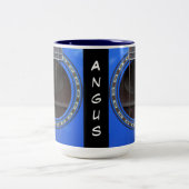 Mug de guitare acoustique bleu personnalisé (Centre)