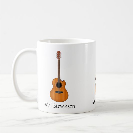 Mug de guitare acoustique naturelle (Gauche)