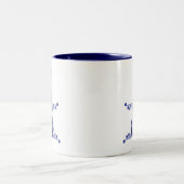 Mug de guitare rétro, bleu marine (Centre)