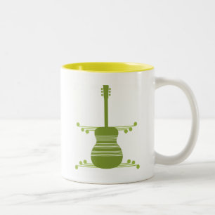 Mug de guitare rétro, vert olive