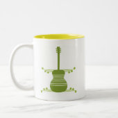 Mug de guitare rétro, vert olive (Gauche)