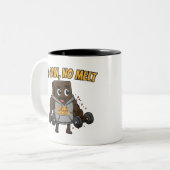 Mug de gym en chocolat drôle "Pas de douleur, pas (Devant gauche)