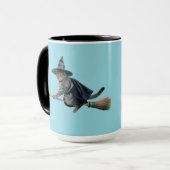 Mug de Halloween sorcière chat mignon tabby (Devant gauche)