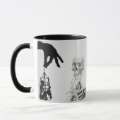 Mug de Halloween squelette de main (Gauche)