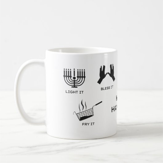 Mug de Hanouka - Béni, Allume-le, Fais-le (Gauche)