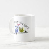Mug De hibou amour toujours vous ! (Devant gauche)