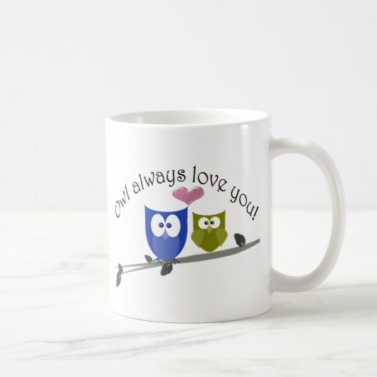 Mug De hibou amour toujours vous ! (Droite)