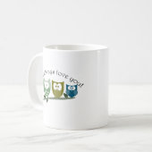 Mug De hibou amour toujours vous ! Hiboux mignons (Devant gauche)