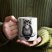 Mug de hibou illustrée