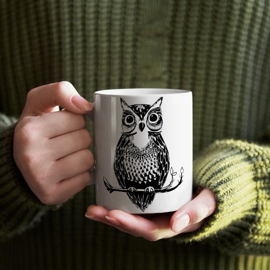 Mug de hibou illustrée