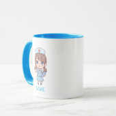 Mug de infirmière personnalisé avec nom – Infirmiè (Devant gauche)