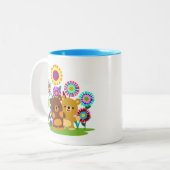 Mug de jardin avec des ours de dessin animé mignon (Devant gauche)