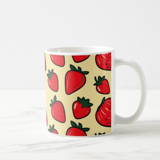 Mug de jardin doux - Fraises rouges (Droite)