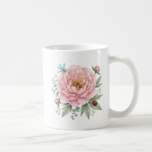 Mug de jardin en aquarelle représentant un tournes