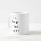 Mug de jeu - Mangez le sommeil jeu Répéter (Devant gauche)