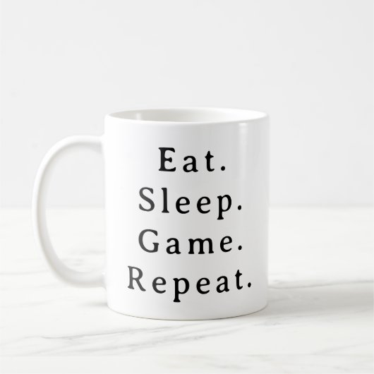 Mug de jeu - Mangez le sommeil jeu Répéter (Gauche)