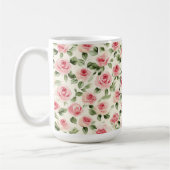 Mug De jolies roses roses florales (Gauche)