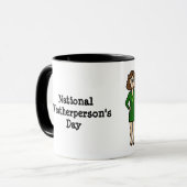 Mug de jour de l'intestin féminin avec nom (Devant gauche)