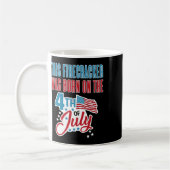 Mug De Juillet Anniversaire Firecracker Né Le Quatrièm (Gauche)