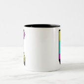 Mug de K initial coloré moderne (Centre)