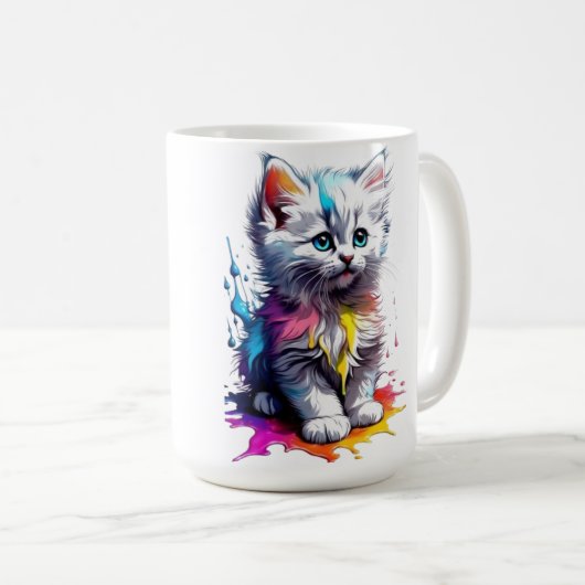 Mug de Kitten coloré (Devant droit)