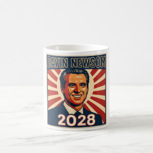 Mug de la campagne présidentielle de Gavin Newsom