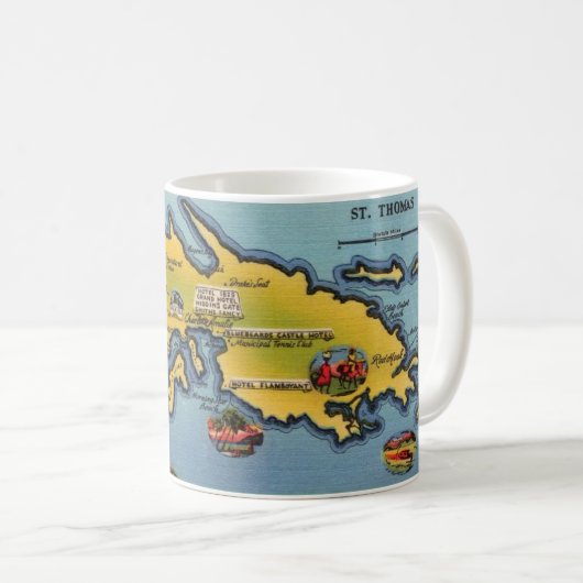 Mug de la carte St. Thomas (Devant droit)