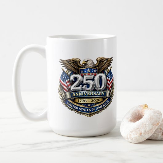 Mug de la commémoration du 250e anniversaire des É (Avec donut)