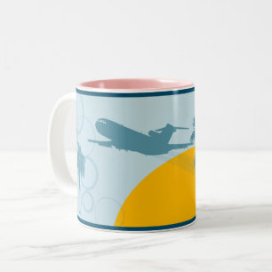 Mug de la compagnie aérienne commerciale Cool Retr