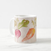 Mug de la Coupe du Café - Aquarelle Radish, Carott (Devant gauche)