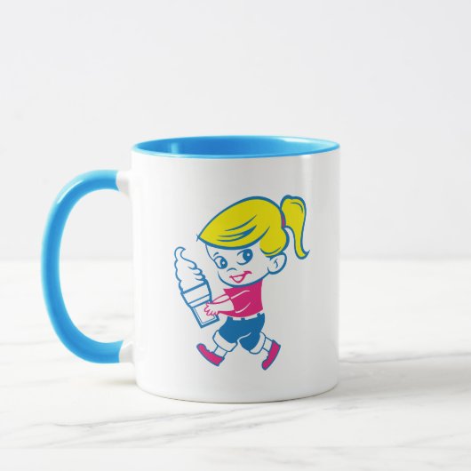 Mug de la crème glacée en bleu (Gauche)