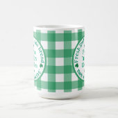Mug De la cuisine de NOM avec amour Vérification verte (Centre)