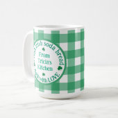 Mug De la cuisine de NOM avec amour Vérification verte (Devant gauche)