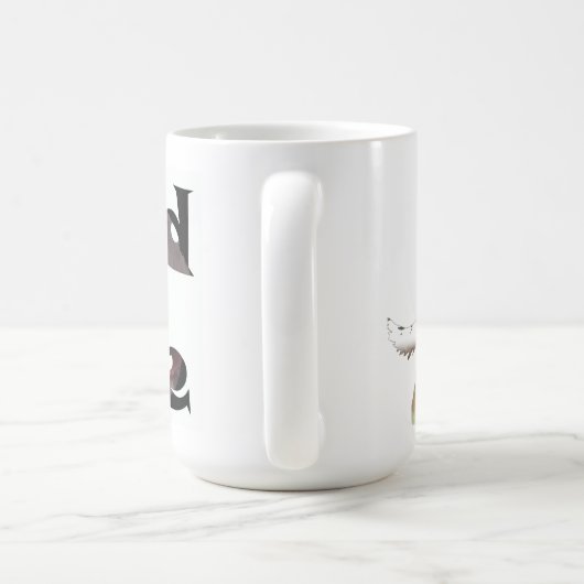 Mug de la faune de l'aquarelle hurlante Wolf (Poignée)